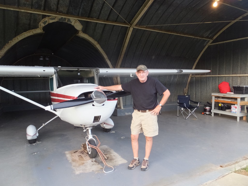 Howard in the hanger